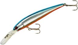 BANDIT LURES Multi-Species Minnow Jerkbait Fishing Lure, Fishing Accessories, 3.5", 1/3 oz, Chrome Blue Back, (BDTB-SHAD32)