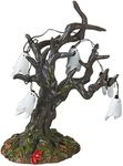 Department 56 6005571 Village Collection Accessories Halloween Ghost Tree Lit Figurine, 6.75 Inch, Multicolor