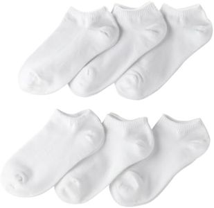 Jefferies Socks Big Boys' Seamless Capri Liner Socks (Pack of 6), White, Large