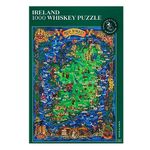 Ireland Whiskey Puzzle 1000 Piece Puzzle for Adults - Unique & Hand-Drawn Jigsaw Puzzle map of Irish Whiskeys & History