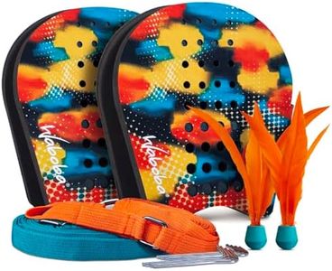 Waboba Battle Bird - Rethink Your Paddle Game – Backyard Set Includes: 2 Wearable Paddles, 2 Small Birdies and a Easy Court to Set-up with Stakes - Size 200 x 120 x 228 mm