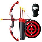 Atlasonix Bow and Arrow for Kids 8-12, Kids Bow and Arrow Set: LED Archery Set Crossbow Toy Bow and Arrow for Kids 4-6, Archery Set for Kids 10-12 Indoor and Outdoor (Foldable)