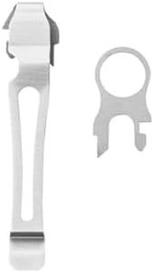 Leatherman YLA934850 Pocket Clip & Lanyard Ring Set for Charge/Wave/Surge, Silver