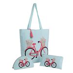 MASQ by Q-One By Q-One Multipurpose Bicycle TOTE BAG Combo for Girls and Women, Sturdy, Embroidered, Durable, Designed for Being Functional and Trendy with Ample Storage