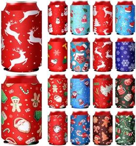 Chengu 16 Pcs Beer Can Sleeves Christmas Beer Can Cooler Insulated Beer Soda Can Cover 12oz Neoprene Beer Holder Non Slip Colored Drink Can Covers for Beer Cans Bottles Home Kitchen Office Bar