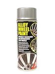 The Urban Company E-TECH Alloy Wheel Paint Metallic Silver Chip Resistant Wheel Refurbishment 400ml Can