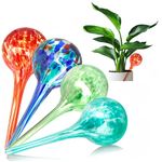 Plant Self Watering Globes Colorfules - Set of 4 Pcs, Plant Watering Devices, Self Watering Planter Insert, Watering Globes for Indoor Plants, Watering Bulbs for Indoor & Outdoor Plants