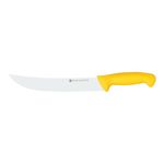 ZWILLING Twin Master 9.5" Scimitar Steak Knife | 57 Rockwell Hardness | Ergonomic Non-Slip Synthetic Resin Yellow Handles with Enclosed Tang | Made in Spain