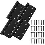 FORTSTRONG Commercial Grade Ball Bearing Door Hinge - Stainless Steel Heavy Duty - Interior and Exterior Doors - Outdoor & Indoor - Reversible - Pack of 3 - Black - 4" (10.16cm)