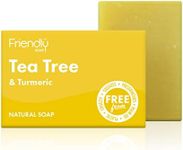 Friendly Soap Handmade Natural Tea Tree & Turmeric Soap - Silky, Therapeutic, Antibacterial 95g