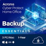 Acronis Cyber Protect Home Office 2023 | Essentials | 3 PC/Mac | 1 Year | Windows/Mac/Android/iOS | pure Backup | Activation Code by email