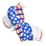 Hushe' American Flag Baseball Batting Gloves USA Flag Baseball Batting Gloves for Youth Adult & Unisex (White) (X Large, Youth)