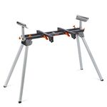 VonHaus Mitre Saw Stand - Universal Fit Saw Table with Extending Support Arms & Quick Release Clamps - Portable Saw Stand with 150kg Weight Capacity and Folding Legs - Mitre Saw Bench Stand