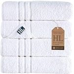 White Bath Towels 4-Pack - 27x54 In