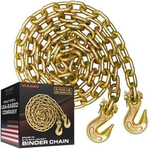 VULCAN Binder Chain with Clevis Grab Hooks - Grade 70-5/16 Inch x 20 Foot - 4,700 Pound Safe Working Load