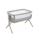 Chicco Next2Me Bedside Crib from birth up to 6 months, Co-sleeping crib with Motion Sensor Light, Travel Bag, Adjustable Height, Storage Pockets and Mattress, Scandinavian, 07087142610930