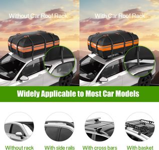 Signstek Car Roof Bag, 21 Cubic Feet Waterproof Cargo Carrier – Fits All Vehicles
