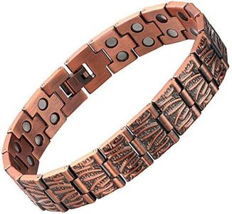 Beach Gypsy's Men's 100% PURE Copper Bracelet with 38 powerful Neodymium Magnets, Pain relief from Arthritis, joint pain, RSI and Carpel Tunnel