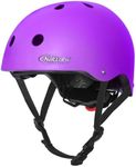 Nattork Skateboard Purple Helmet Protective Gear for Kids，Multi-Sport Scooter Helmet with Removable Liner for Bike, Scooter, Inline Skate, Roller Skate, Suitable for Youth