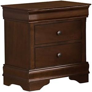 Homelegance Abbeville Two-Drawer Nightstand, Cherry