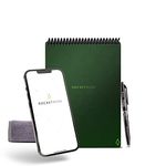 Rocketbook Smart Reusable Notebook, Flip Executive Size Spiral Notebook, Green, (6" x 8.8")