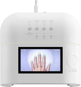 AI UV LED Nail Lamp for Gel Nails - O NAIL Smart Precision Scan Reduces UV Exposure, 109 LED Nail Dryer with HD Display, 2X Fast Curing Light for Professional Salon & Home (Battery Not Included)