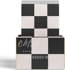 Hair Salon Pop Up Foils, 5"x10.75", 500 Sheets, Thicker Foil (Checkered Black)