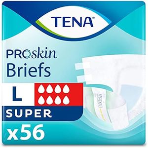 TENA Incontinence Adult Diapers, Maximum Absorbency, Disposable Briefs, ProSkin - Large - 56 ct