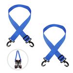 PEUTIER 2pcs Ski Boot Carrier Straps with 360° Buckles, Adjustable Ski Carrier Straps Ski Shoulder Strap for Carrying Skiing Accessories for Adults Teens Skiing Winter Outdoor Activities (Blue)