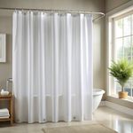 ZENO Frosted Shower Curtain Liner - 180 x 180 cm Size - Premium PEVA Shower Liner + Rustproof Grommets + 3 Magnets, Waterproof & Lightweight Shower Curtains Set for Bathroom - Frosted