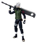 BANDAI Anime Heroes Naruto Action Figure Hatake Kakashi Fourth Great Ninja War | 17cm Hatake Figure With Extra Hands And Accessories | Naruto Anime Figure Action Figures For Boys And Girls