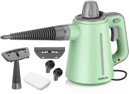 VeRosky Handheld Steam Cleaner, Pressurized Multi-Surface Steam Cleaner for Home Use with 10pcs Tools and Safety Lock to Remove Grime, Grease, Steamer for Cleaning Floor, Upholstery, Grout and Car