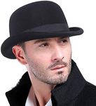 Janey&Rubbins Men's Black Felt Wool