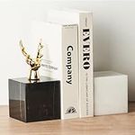 Marble Bookend Heavy Black and Whit