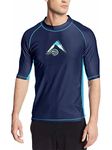 Kanu Surf Men's Mercury UPF 50+ Rashguard, Navy, Medium