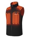 Venustas Men's Fleece Heated Vest with Battery Pack 7.4V, Lightweight Insulated Electric Vest