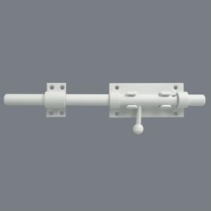 Alise 10 Inch SUS304 Stainless Steel Gate Latch, Slide Bolt Latch,Thickened Heavy Door Latch Lock, White Barrel Bolt Latch, Security Slide Latch for Outdoor Fence, Wooden Fence,Shed Door