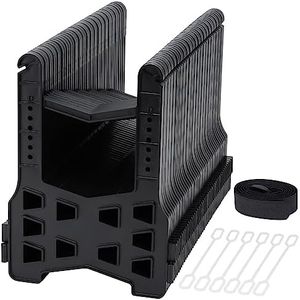 Risornda RV Sewer Hose Support 20FT, Sewer Hose Support for RV Camper, Height Adjustable, Quick Set-up Sewer Hose Support Stands with Organization Strap, Waste Water Hose Support (Black)