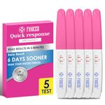 5 Piece Pregnancy Tests,Individually-Sealed Wrapped, Fast Response in 3 Minutes, HCG Tests, Early Pregnancy Test, Home Testing Kit, Early Detection Midstream Tests, Early Family Planning(Rose Red)