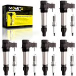 MOAUTO Set of 6 Ignition Coils Pack UF569 12590990 & 6 PCS Iridium Spark Plugs Compatible with Cadillac ATS CTS SRX XTS Buick Chevy GMC Camaro Equinox Impala Terrain Saturn Suzuki Saab