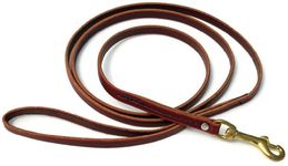 Ray Allen Mfg Signature K9 Standard Leather Leash, 6-Feet x 1/2-Inch, Burgundy