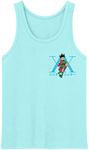 Hunter X Hunter Gon with Colorful Shapes Crew Neck Sleeveless Celadon Men's Tank Top