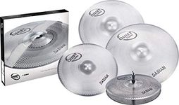 Sabian Quiet Tone Practice Cymbals Set 14” Hi-Hats 16 18” Crash 20” Ride (QTPC504)