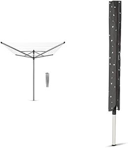 Brabantia - Séchoir Lift-O-Matic - Etendoir Linge Extérieur - Antidérapantes - Résistantes aux UV, 40m - ø 271cm & Housse de Séchoir - Pour Essential, Topspinner et Lift-O-Matic - 150 x 11.5 x 11.5 cm