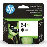 Original HP 64XL Black High-yield Ink Cartridge | Works with HP ENVY Photo 6200, 7100, 7800 Series | Eligible for Instant Ink | N9J92AN