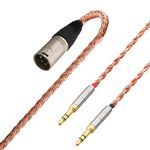 Tirstrup XIUSHAOT Replacement Cable for Hifiman SUNDARA Ananda,Upgrade Cable for Hifiman HE4XX/HE-400i/HE560/HE-350/HE1000 Headphone 2.5mm/3.5mm/4.4mm to Dual 3.5mm (Copper, 4 Pin XLR Male)