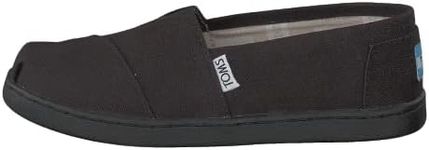 TOMS Unisex-Child Classic Alpargata Sneaker, Black Canvas, 12 Big Kid