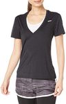 Reebok JIQ79 Women's Short Sleeve Active Chill Athletic T-Shirt, Black (GI4999), L