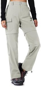 Cycorld Women's-Hiking-Pants-Convertible Quick-Dry-Stretch-Lightweight Zip-Off Outdoor Pants with 5 Deep Pockets