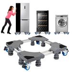 NIUXX Movable Adjustable Base with 8 Strong Feet, Multi-functional Mobile Case Roller Dolly with 4 Feet, Large Furniture Boxes Moving Base for Washing Machine Dryer Refrigerator